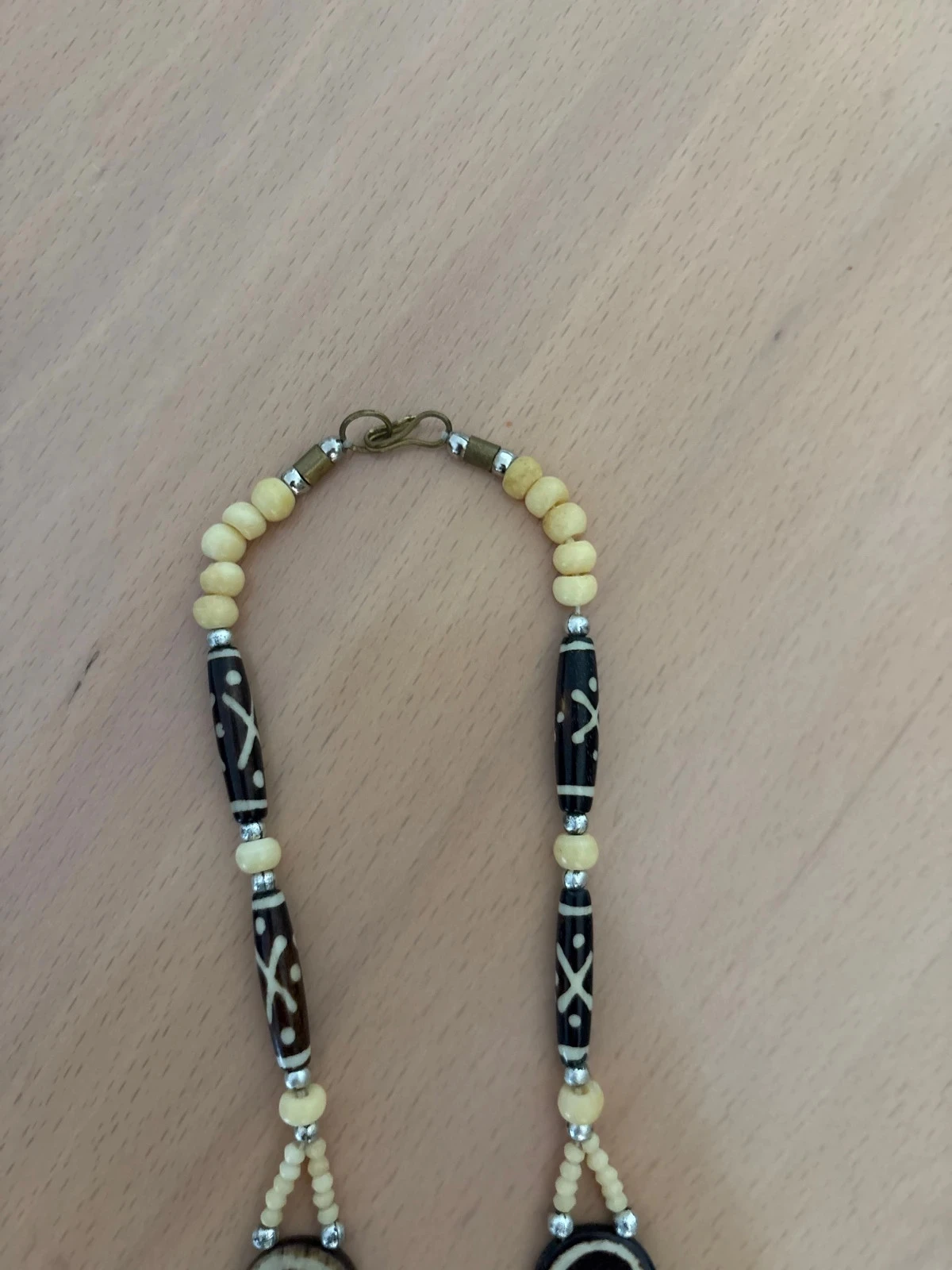 Colar de pérola marrom e bege – photo 2